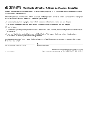  Certificate of Fact Example 2012