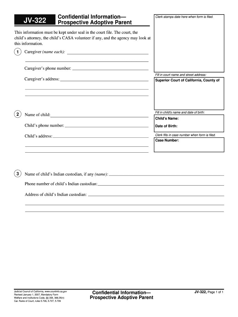 Jv 322  Form