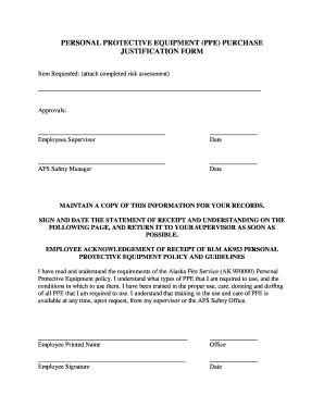 Ppe Agreement Form