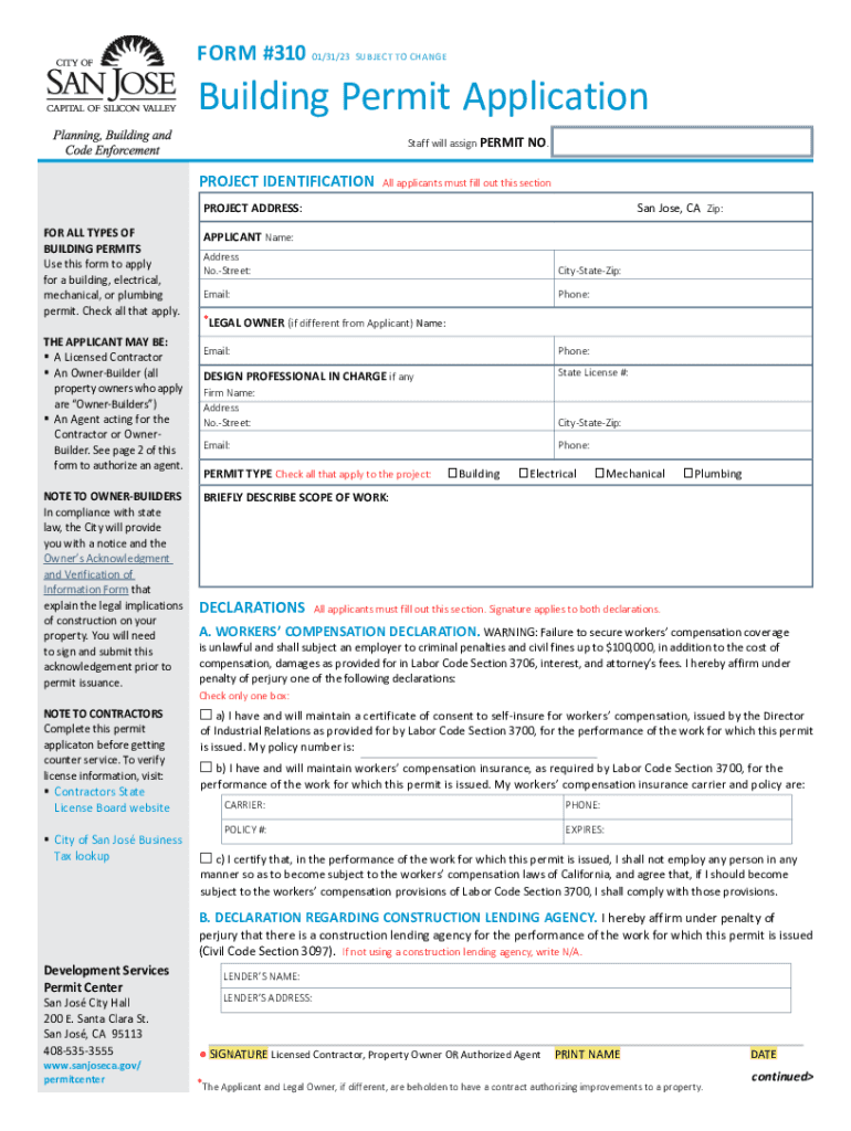 FORM #310 013123 SUBJECT to CHANGE