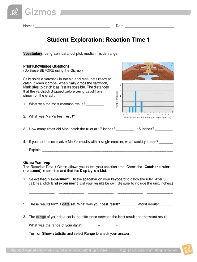  Reaction Time 1 Graphs and Statistics 2019-2024