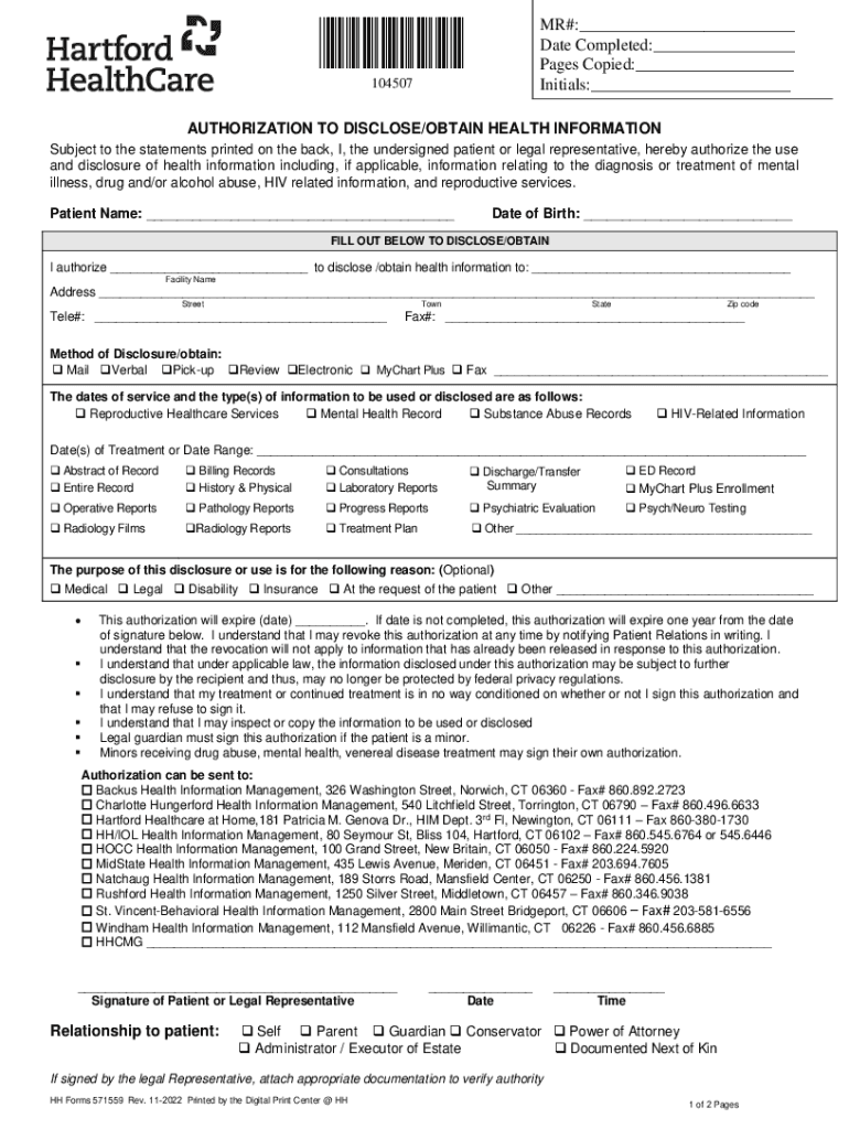 Subject to the Statements Printed on the Back, I, the Undersigned Patient or Legal Representative, Hereby Authorize the Use  Form