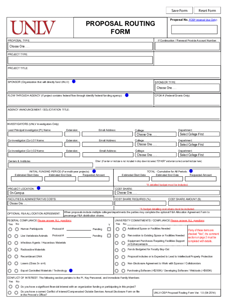 Research InternalRoutingForm PDF