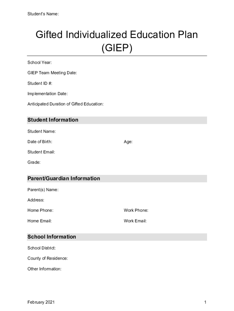  Gifted Individualized Education Plans Vs Gifted Education 2021-2024