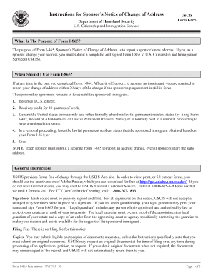  Instructions for Sponsors Notice of Change of Address Uscis 2015