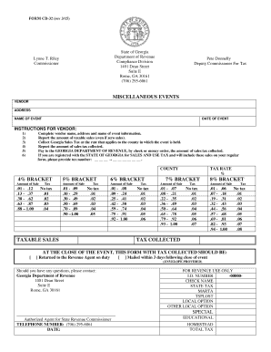 Georgia Department of Revenue Form Cd 32