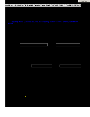  Annual Survey of Paint Condition for Group Child Care Service Form Nyc 2009