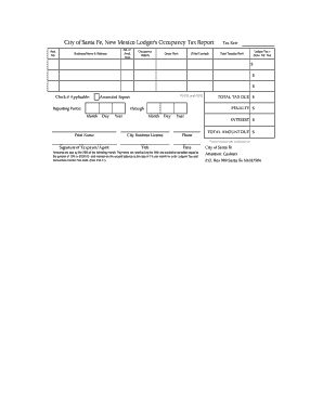 City of Santa Fe  Form