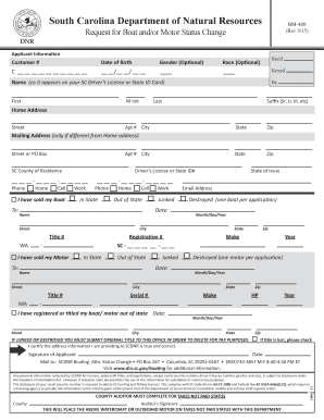 Boat Status  Form