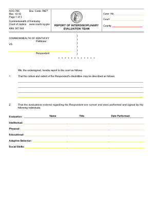  Report Interdisciplinary Evaluation Team 2010