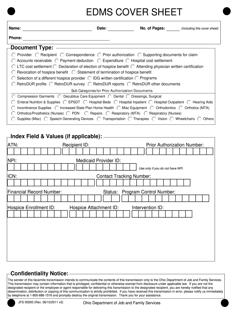 Edms Cover Sheet  Form