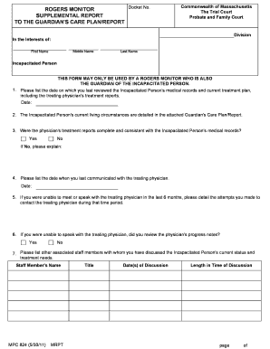 Rogers Monitor  Form