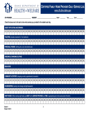 Certified Family Home Idaho Forms