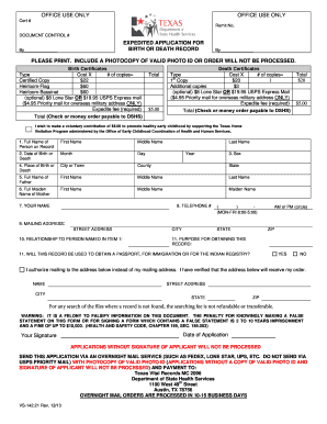  Certificate of Death Form 2016