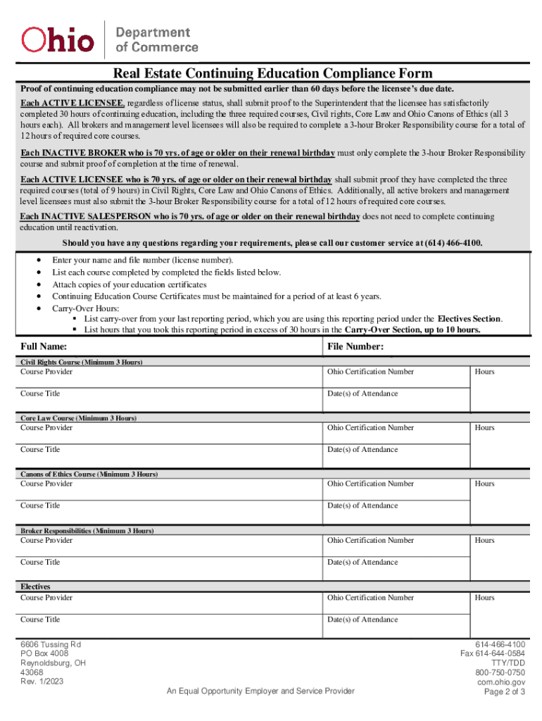  Proof of Continuing Education Compliance May Not Be Submitted Earlier Than 60 Days Before the Licensees Due Date 2023-2024