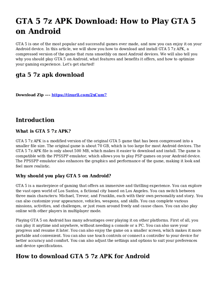 Gta 5 7z Apk Download Form