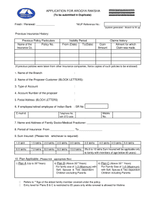 Raksha Preauth Form