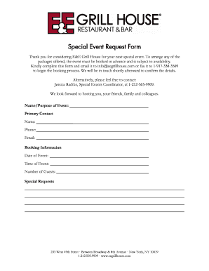 Event Request Form