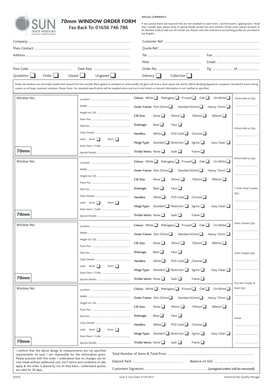  70mm Window Order Form Indd 2013