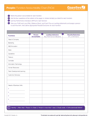 Accountability Chart Template  Form