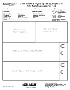 Ankle Brachial Index  Form