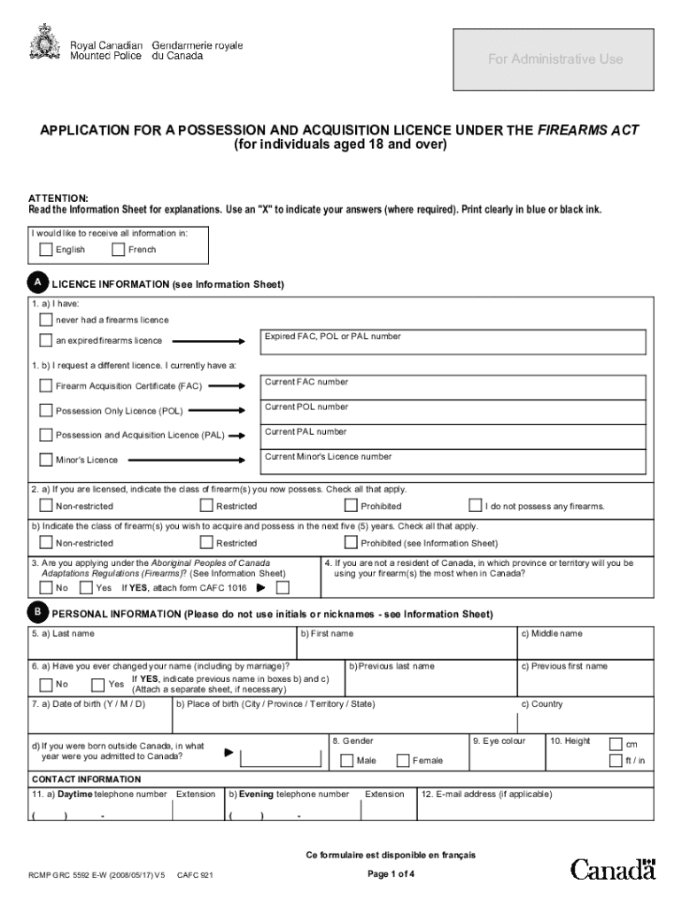 Cafc 921  Form