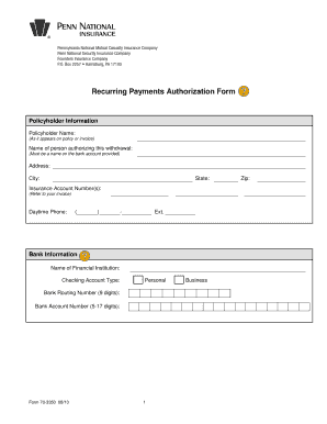  RPP Authorization Form Pennsylvania Insurance 2013-2024