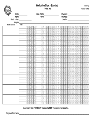 Medication Chart  Form