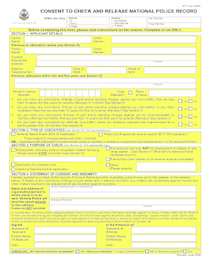 VP Form 820A CONSENT to CHECK and RELEASE NATIONAL