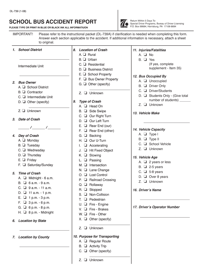  Pa Form Dl 739 2008-2024