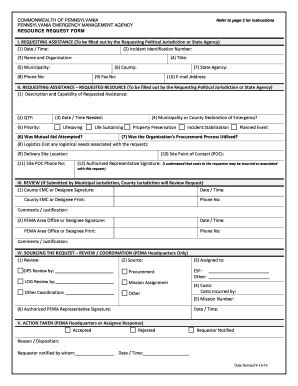 Emergency Management Agency  Form