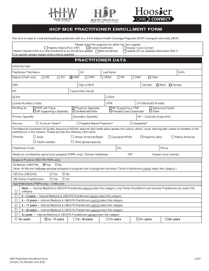 Mce Universal Enrollment Form