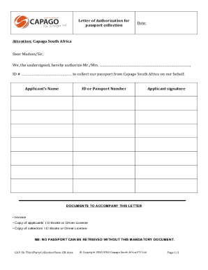 Capago Application Form