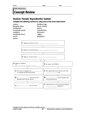 Skills Worksheet Concept Review Answers  Form