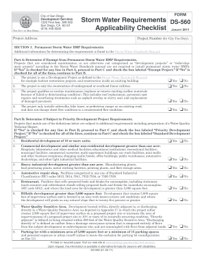 City of San Diego Ds 560  Form