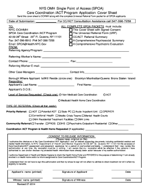 Spoa Application Nyc  Form