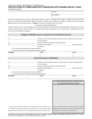 Caltrans Tr 0405  Form