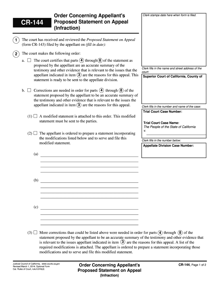 Cr 144  Form