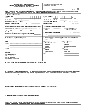 Samsha Otp Mortality Report Form