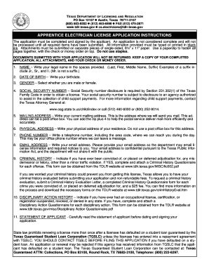ELC001 Apprentice Electrician License Application Pub  Form