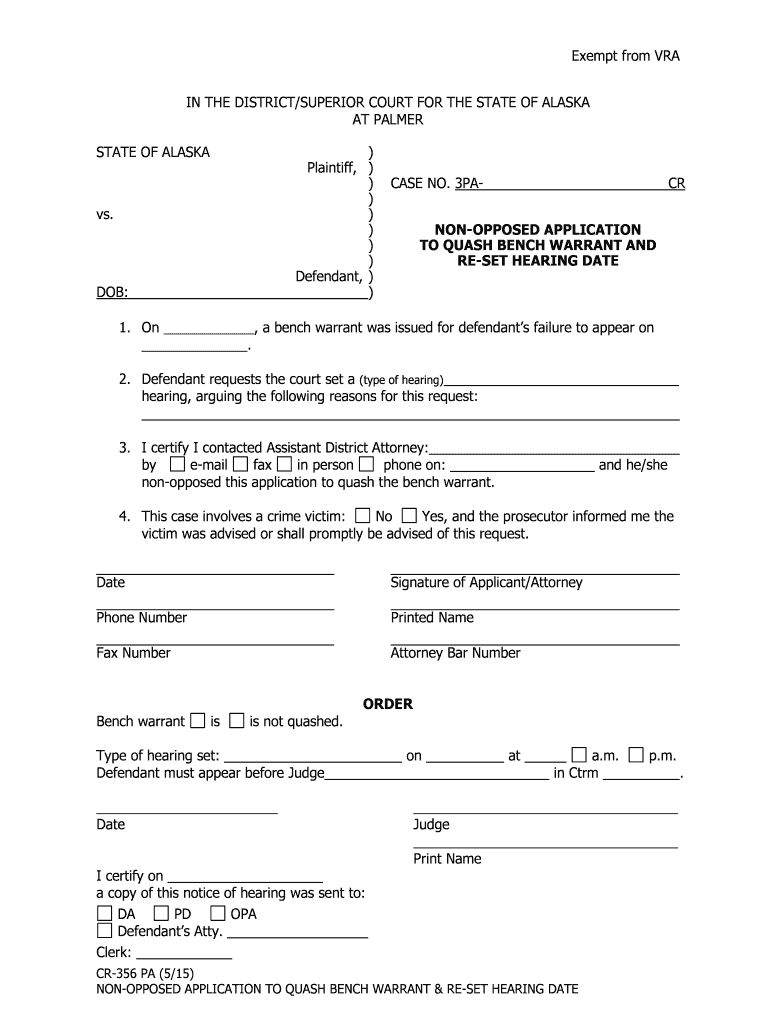 Cr 356  Form