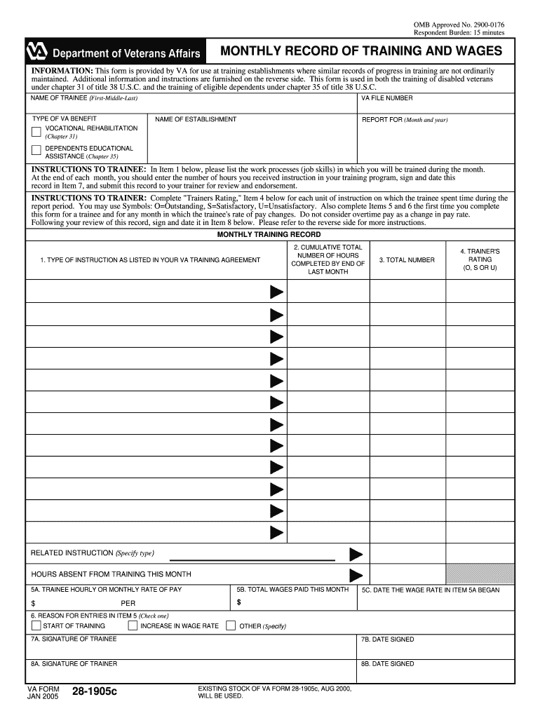 Va Form 28 1905c