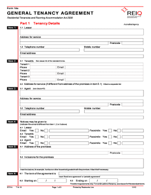 Residential Tenancy Agreement Victoria PDF  Form