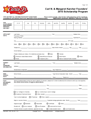 Carl&#039;s Jr Application PDF  Form