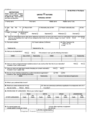 Unicef P11 Form