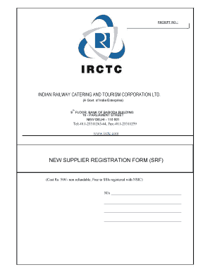 Irctc Registration Form PDF