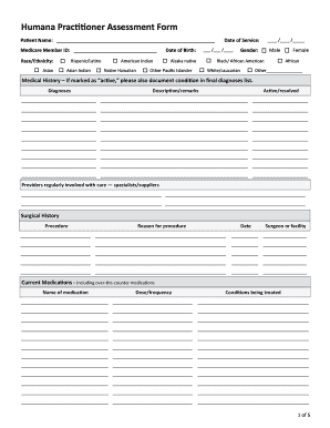 Humana Paf  Form