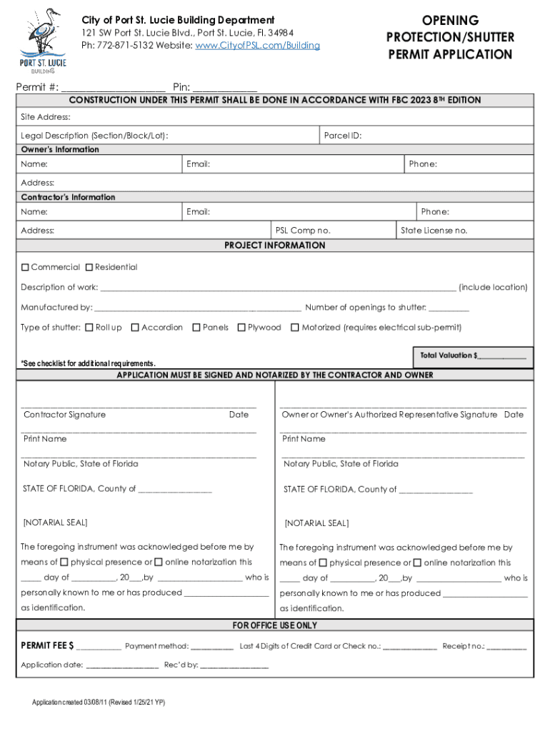 Permit # Pin  Form