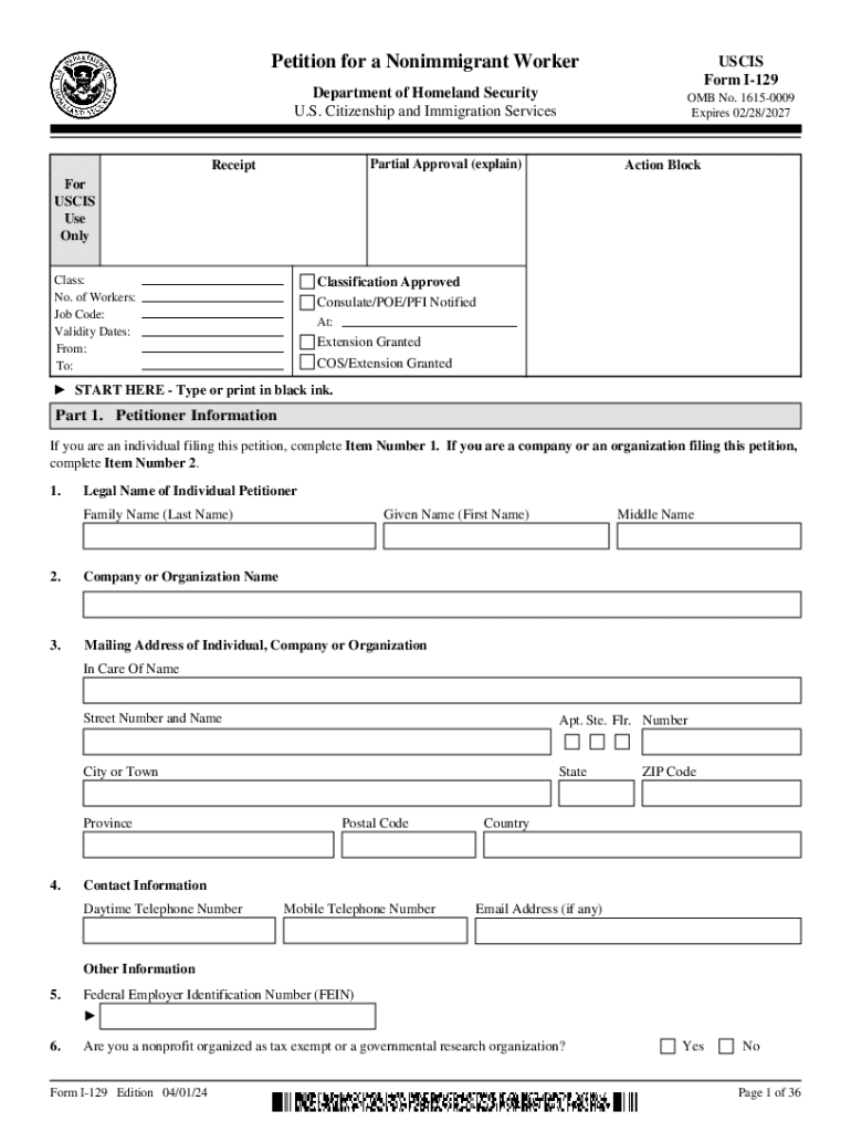  Form I 129CW, Instructions for Petition for a CNMI Only 2024