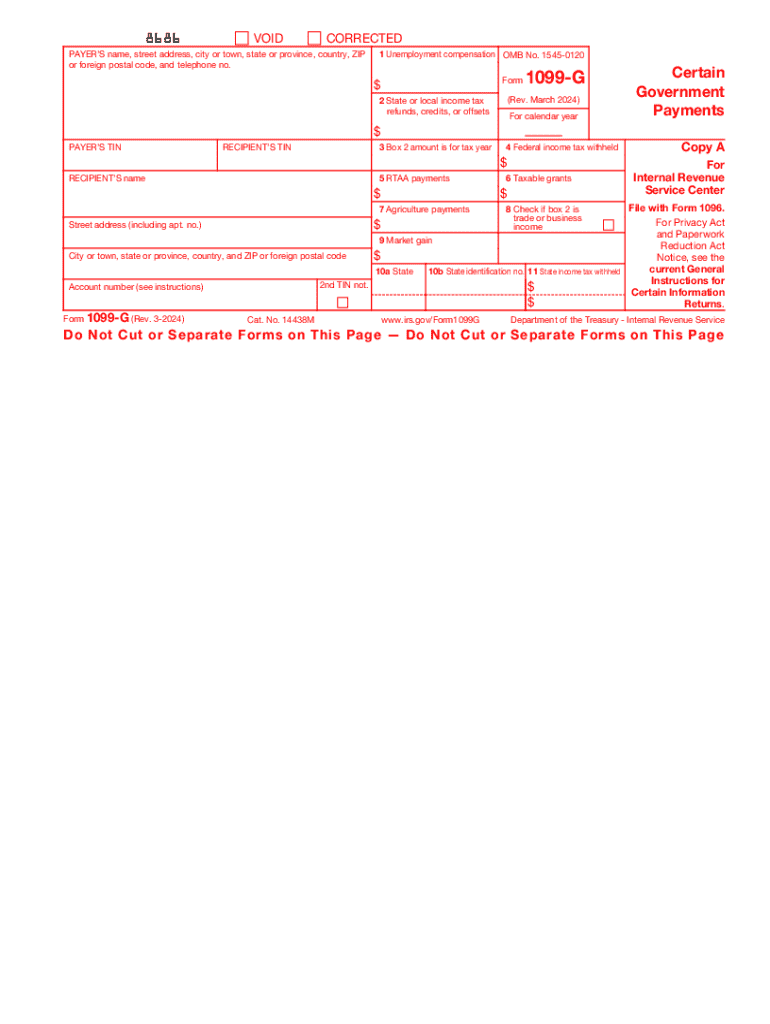  Form 1099 G Rev March 2024